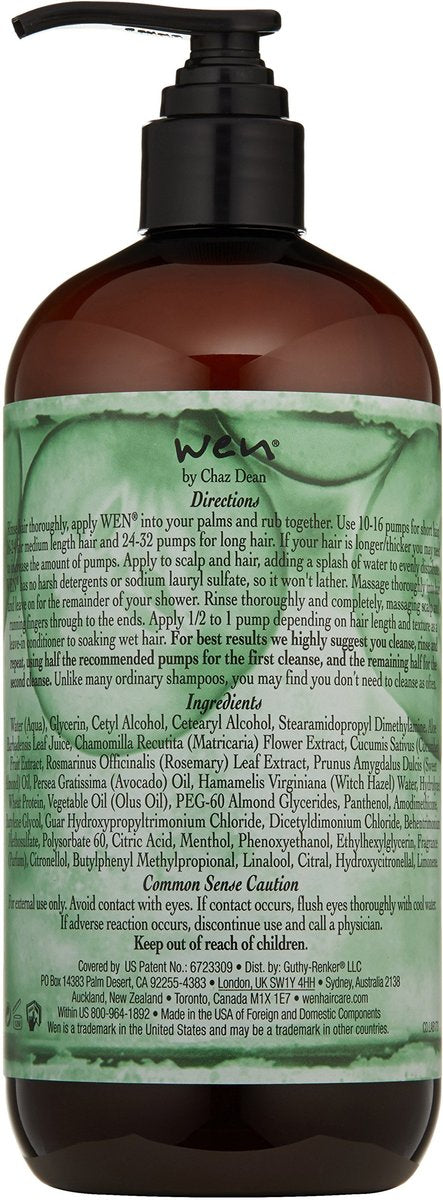 WEN by Chaz Dean Cucumber Aloe Cleansing Conditioner, 16 fl. oz. – Gentle Daily Hair Cleanser Avelisse