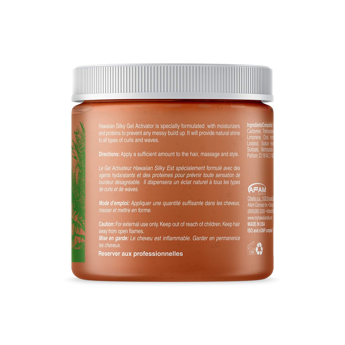 Hawaiian Silky Texturizing Gel Activator - 16 fl oz - Moisturizing Styling Gel for Dry & Damaged Hair with Natural Protein Extracts Avelisse