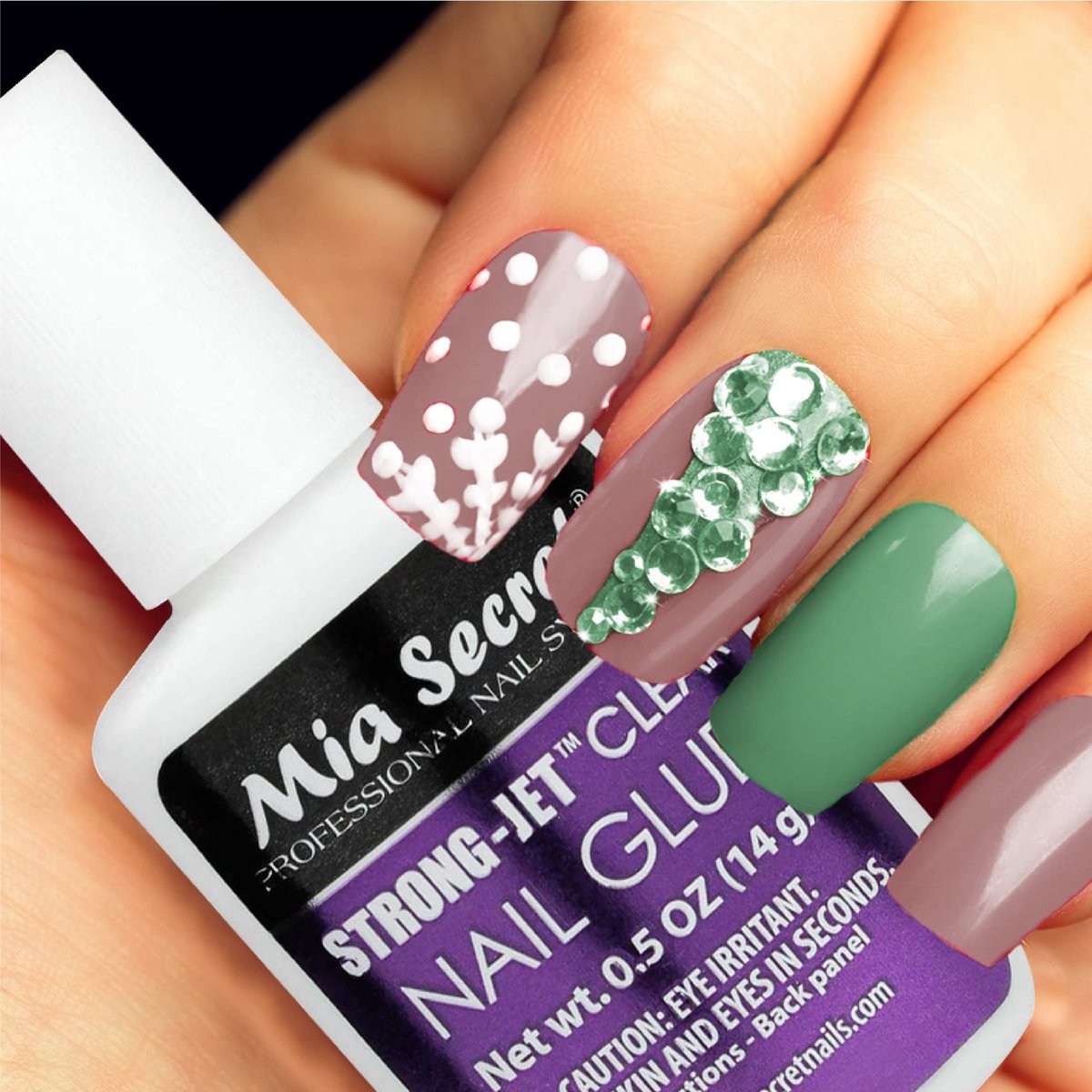 Mia Secret Strong-Jet Brush On Clear Nail Glue 335 – Professional Adhesive for Crystals, Acrylic & Gel Nails - görsel 12