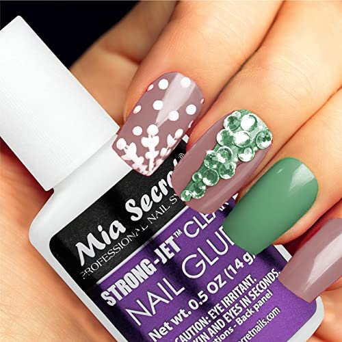 Mia Secret Strong-Jet Brush On Clear Nail Glue 335 – Professional Adhesive for Crystals, Acrylic & Gel Nails - görsel 11