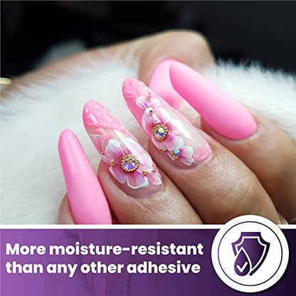 Mia Secret Strong-Jet Brush On Clear Nail Glue 335 – Professional Adhesive for Crystals, Acrylic & Gel Nails