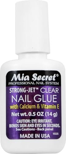 Mia Secret Strong-Jet Brush On Clear Nail Glue 335 – Professional Adhesive for Crystals, Acrylic & Gel Nails - görsel 1