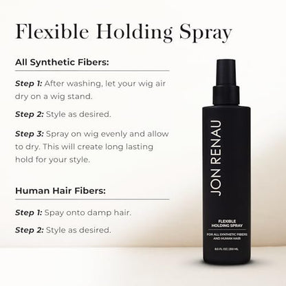 Jon Renau Flexible Holding Spray - Buildable Hold for Wigs, Paraben & Sulfate Free, 8.5 oz Avelisse