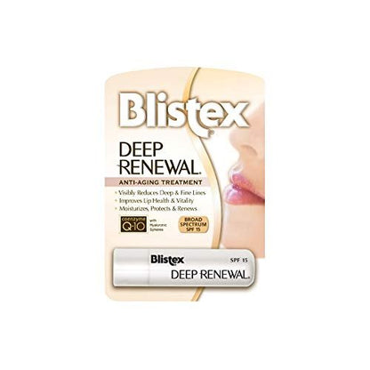 Blistex Deep Renewal Lip Protectant Sunscreen Balm with SPF 15, Value Pack of 4 (0.13 oz Each) Avelisse