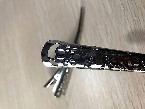 Time Roaming Duck Bill Clip - Silvery Flower Shaped, 5.1 Inch Length, Large Size without Teeth, Pack of 4 for Thick and Thin Hair - görsel 10