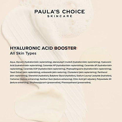 Paula's Choice BOOST Hyaluronic Acid Booster Face Serum with Ceramides, Plumps Fine Lines and Wrinkles, Hydrating Hyaluronic Acid Gel for Dry Skin, Fragrance-Free, 0.5 Fl Oz Avelisse