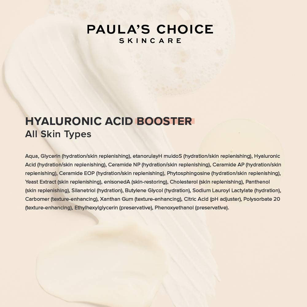 Paula's Choice BOOST Hyaluronic Acid Booster Face Serum with Ceramides, Plumps Fine Lines and Wrinkles, Hydrating Hyaluronic Acid Gel for Dry Skin, Fragrance-Free, 0.5 Fl Oz Avelisse