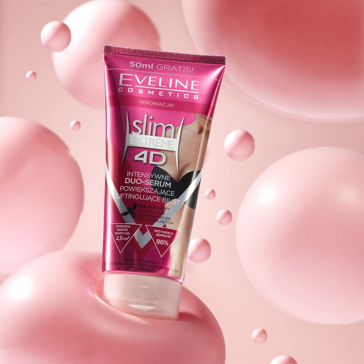 Eveline Cosmetics Slim Extreme 4D Intensive Bust Enhancement & Firming Serum with BEE-TOX LIFT™ - görsel 3