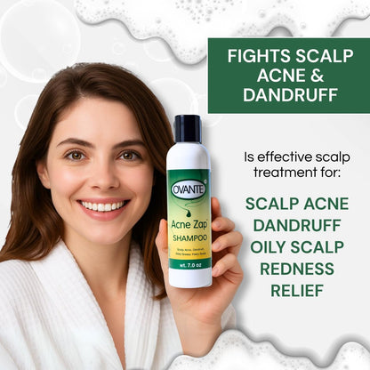 Acne Zap Shampoo for Scalp Acne – Clear Scalp from Zits and Pimples, 6 oz Avelisse