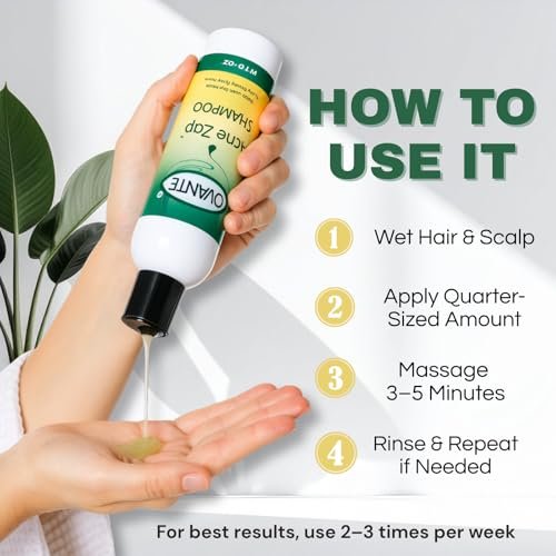 Acne Zap Shampoo for Scalp Acne – Clear Scalp from Zits and Pimples, 6 oz Avelisse
