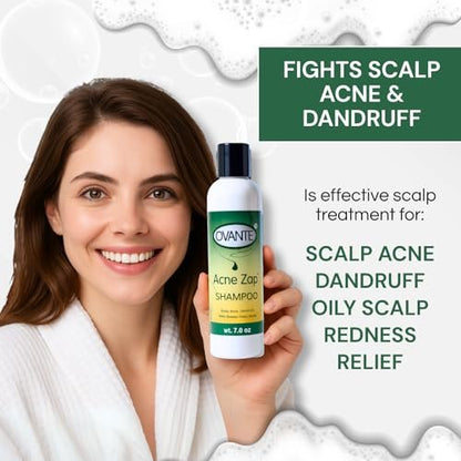 Acne Zap Shampoo for Scalp Acne – Clear Scalp from Zits and Pimples, 6 oz Avelisse