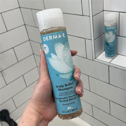 Derma E Scalp Relief Shampoo with Psorzema Herbal Blend – Natural Dandruff Shampoo for Itchy Scalp – 10 Fl Oz