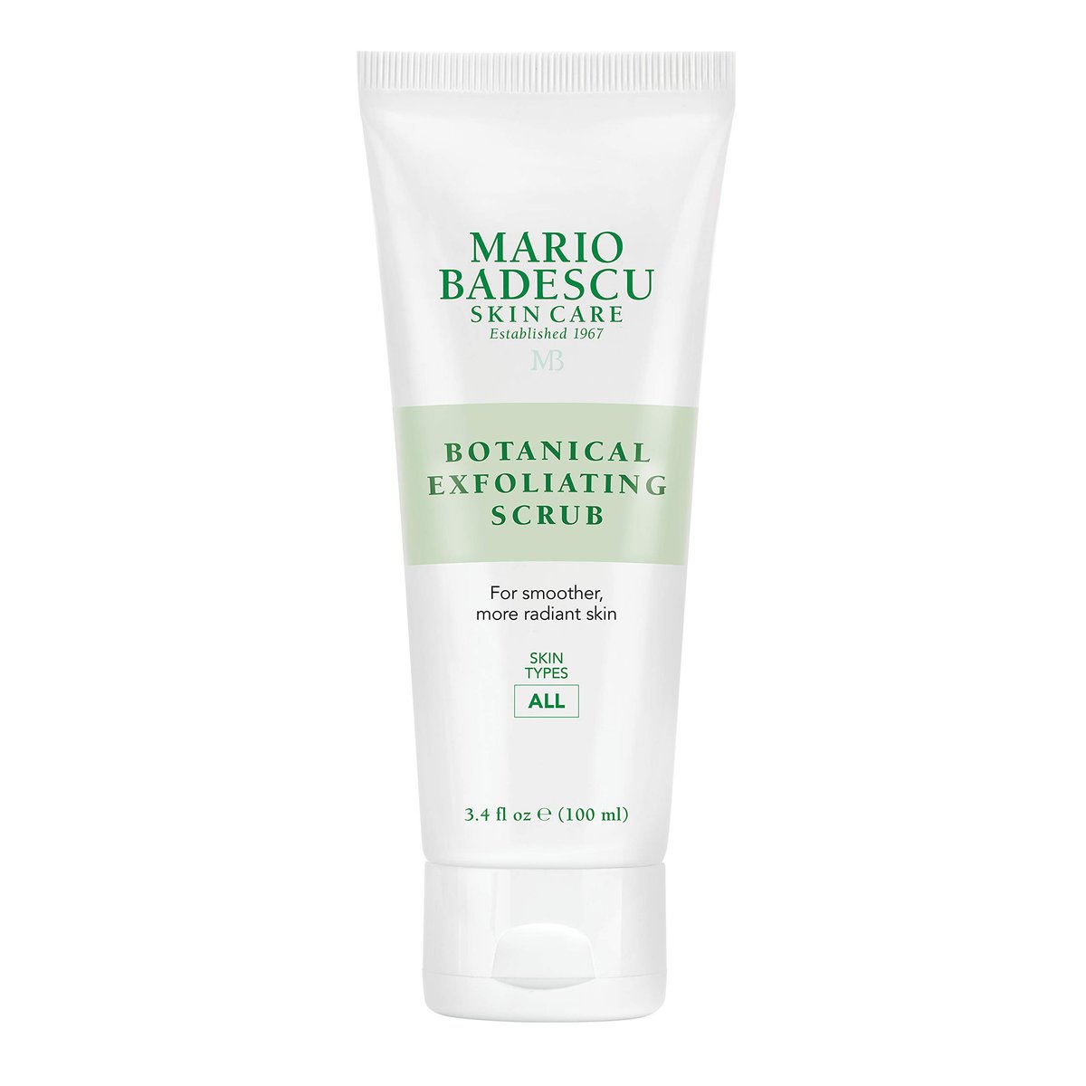 Mario Badescu Botanical Exfoliating Scrub – Gentle Face Scrub with Ivory Palm Seeds & Green Tea Extract for All Skin Types, 3.4 Fl Oz Avelisse