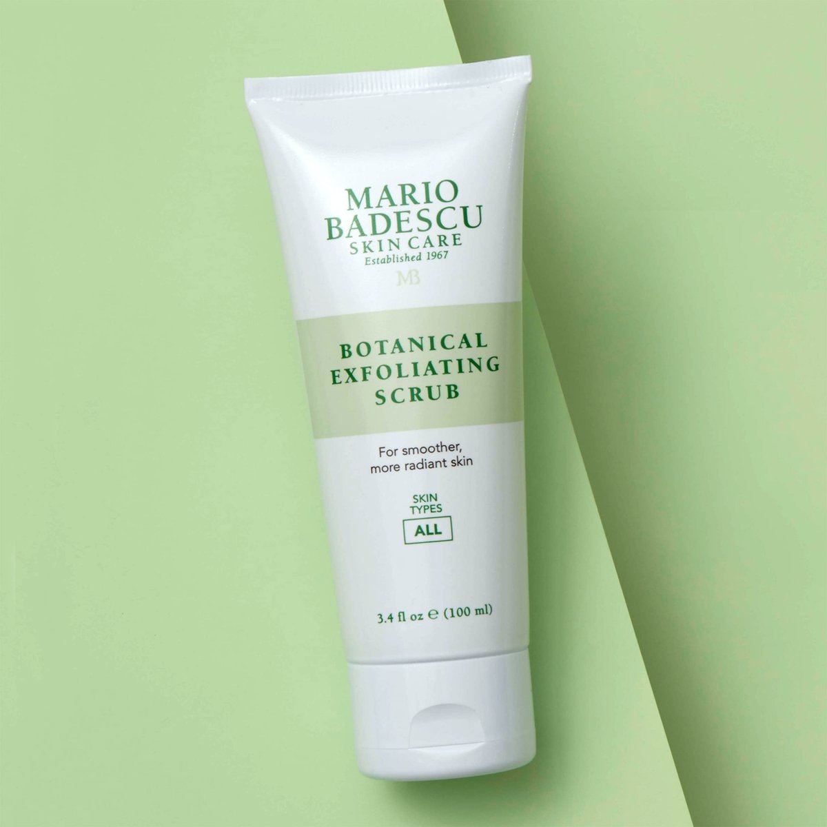 Mario Badescu Botanical Exfoliating Scrub – Gentle Face Scrub with Ivory Palm Seeds & Green Tea Extract for All Skin Types, 3.4 Fl Oz Avelisse