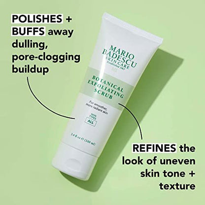 Mario Badescu Botanical Exfoliating Scrub – Gentle Face Scrub with Ivory Palm Seeds & Green Tea Extract for All Skin Types, 3.4 Fl Oz Avelisse