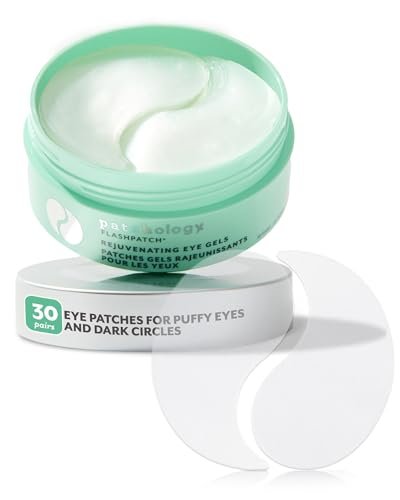 Patchology Rejuvenating Under Eye Gels - Hydrating Eye Mask with Caffeine, Hydrolyzed Collagen & Centella Asiatica - Under Eye Patches for Dark Circles, Minimize Puffiness & Wrinkle Reducer - 30 Pairs Avelisse