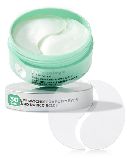 Patchology Rejuvenating Under Eye Gels - Hydrating Eye Mask with Caffeine, Hydrolyzed Collagen & Centella Asiatica - Under Eye Patches for Dark Circles, Minimize Puffiness & Wrinkle Reducer - 30 Pairs Avelisse