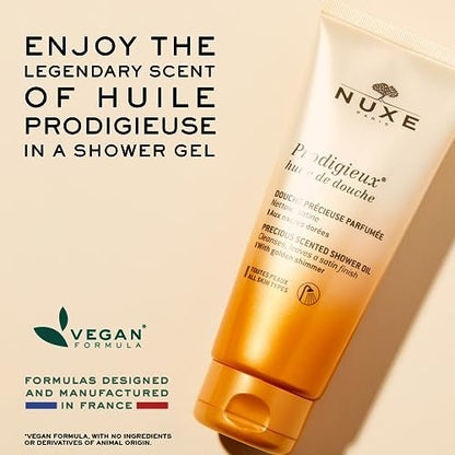 Nuxe Prodigieux Vegan Body Wash – Moisturizing Scented Cleanser with Sweet Almond Oil, Made in France, 6.7 Fl Oz Avelisse