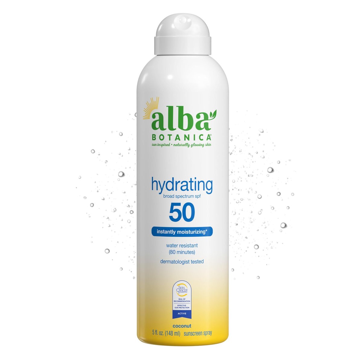 Alba Botanica Hydrating Sunscreen Spray SPF 50 - Broad Spectrum, Water Resistant 80 min, Oxybenzone-Free, 5 Fl Oz - görsel 2