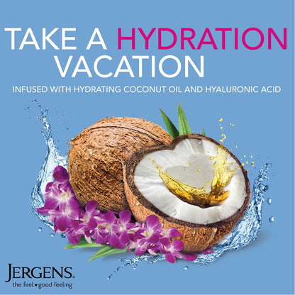 Jergens Wet Skin Body Lotion with Coconut Oil - In Shower Moisturizer for Dry Skin, Fast-Absorbing, Non-Sticky, Dermatologist Tested, 10 oz