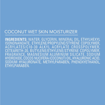 Jergens Wet Skin Body Lotion with Coconut Oil - In Shower Moisturizer for Dry Skin, Fast-Absorbing, Non-Sticky, Dermatologist Tested, 10 oz