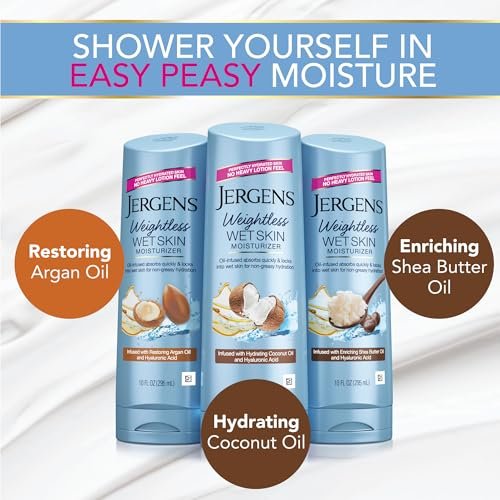 Jergens Wet Skin Body Lotion with Coconut Oil - In Shower Moisturizer for Dry Skin, Fast-Absorbing, Non-Sticky, Dermatologist Tested, 10 oz - görsel 12