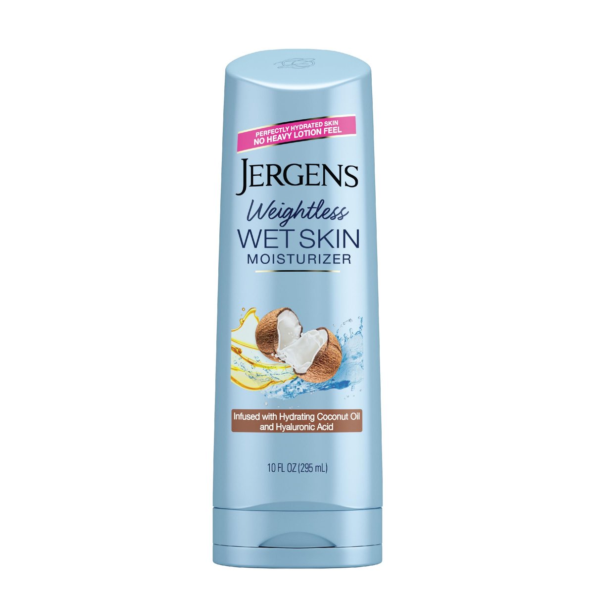 Jergens Wet Skin Body Lotion with Coconut Oil - In Shower Moisturizer for Dry Skin, Fast-Absorbing, Non-Sticky, Dermatologist Tested, 10 oz - görsel 1