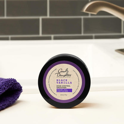 Carol's Daughter Black Vanilla Edge Control for Natural Hair, Clear Edge Smoother, 2 oz