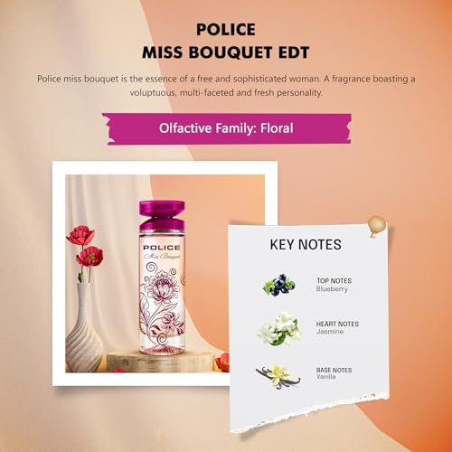 Police Miss Bouquet for Women - 3.4 oz Eau de Toilette Spray | Floral Fragrance - görsel 8