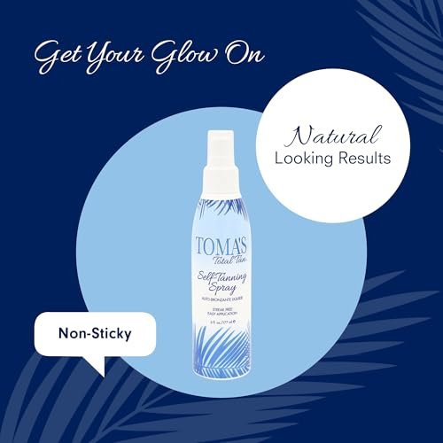 Toma's Total Tan Liquid Spray Instant Sunless Tanner - Natural Golden Bronze, Streak-Free, Paraben-Free - 6 oz Avelisse
