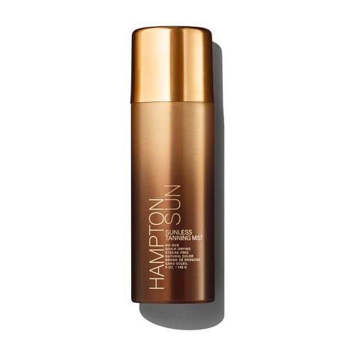 Hampton Sun Sunless Tanning Mist - No-Rub, Mess-Free Self Tanner for Face & Body - Quick-Dry, Streak-Free, Natural Color - All Skin Types - 5 oz Avelisse