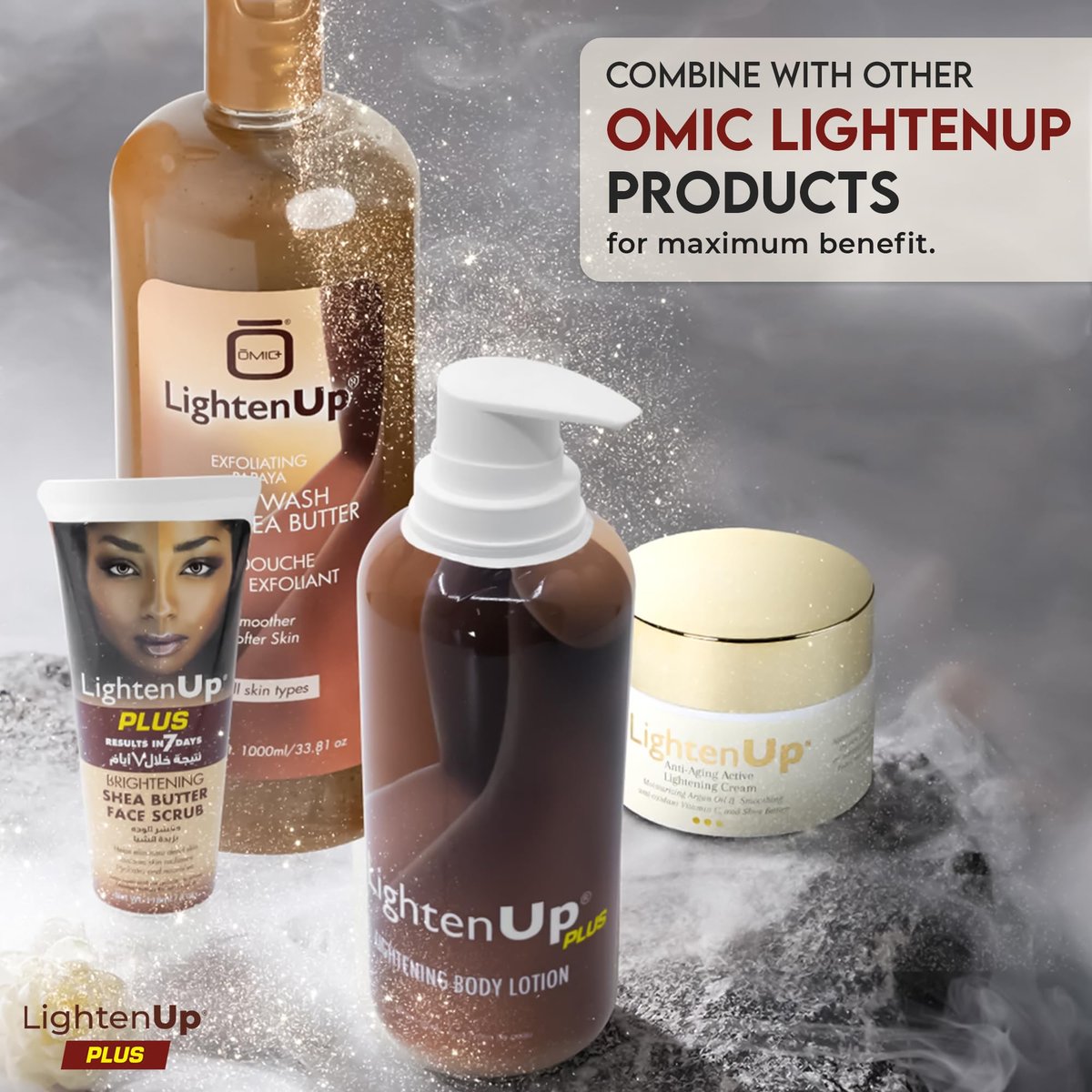 Lighten-Up Skin Brightening Lotion - 13.5 Fl oz (400ml) - Moisturizing Body Lotion with Jamaican Castor Oil & Shea Butter Avelisse