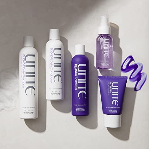 UNITE Hair BLONDA Daily Conditioner – Purple Formula for Blonde, Silver & Highlighted Hair – Hydrating & Protecting, 8 oz Avelisse