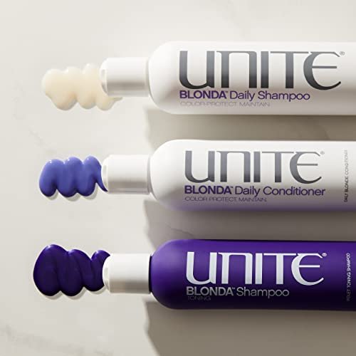 UNITE Hair BLONDA Daily Conditioner – Purple Formula for Blonde, Silver & Highlighted Hair – Hydrating & Protecting, 8 oz Avelisse