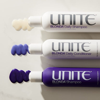 UNITE Hair BLONDA Daily Conditioner – Purple Formula for Blonde, Silver & Highlighted Hair – Hydrating & Protecting, 8 oz Avelisse