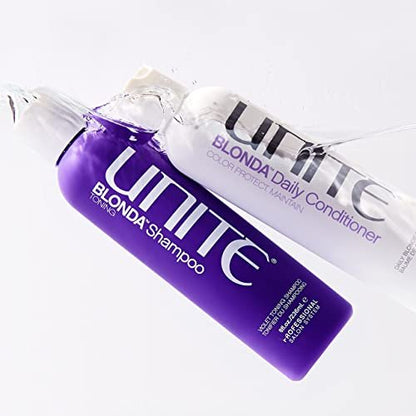 UNITE Hair BLONDA Daily Conditioner – Purple Formula for Blonde, Silver & Highlighted Hair – Hydrating & Protecting, 8 oz Avelisse