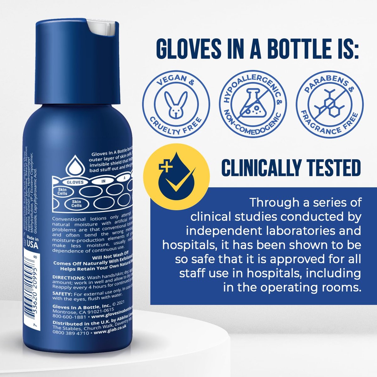 Gloves in a Bottle Shielding Lotion - 2 oz (Pack of 3) - Fragrance Free & Grease-Less for Dry, Itchy Skin - görsel 9