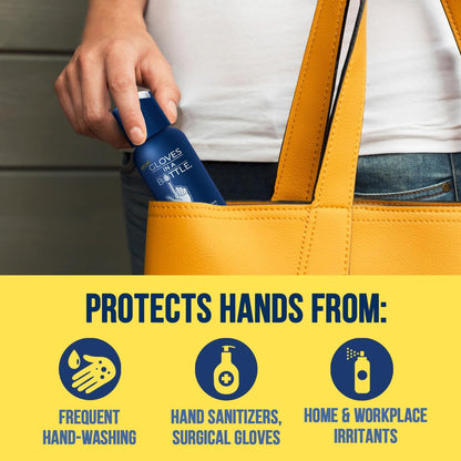Gloves in a Bottle Shielding Lotion - 2 oz (Pack of 3) - Fragrance Free & Grease-Less for Dry, Itchy Skin