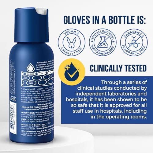 Gloves in a Bottle Shielding Lotion - 2 oz (Pack of 3) - Fragrance Free & Grease-Less for Dry, Itchy Skin - görsel 10