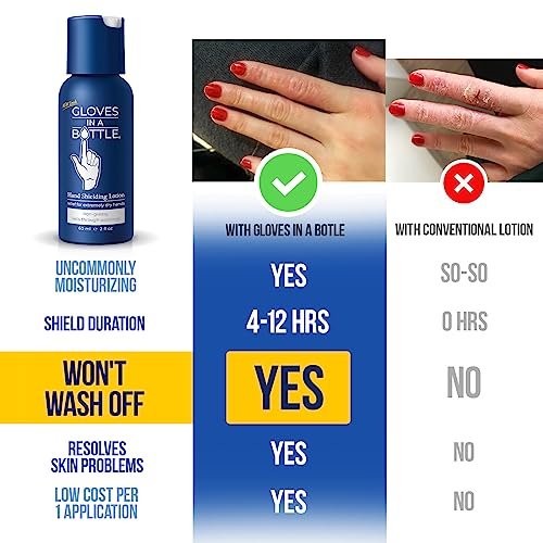 Gloves in a Bottle Shielding Lotion - 2 oz (Pack of 3) - Fragrance Free & Grease-Less for Dry, Itchy Skin - görsel 4