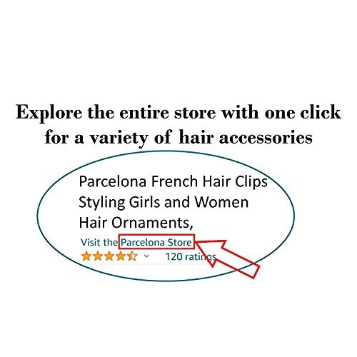 Parcelona French Medium Interlocking 5 Teeth Celluloid Light Shell Hair Side Combs - Set of 2, Brown, 3 Inch, Made in France - görsel 18