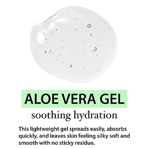 Organic Aloe Vera Gel for Skin, Face, Body, After Sun Care - USDA Certified Organic, 12 fl. oz. Avelisse
