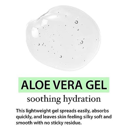 Organic Aloe Vera Gel for Skin, Face, Body, After Sun Care - USDA Certified Organic, 12 fl. oz. Avelisse