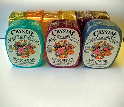 Crystal Glycerine Soap Bars - 24 Fragrances, 102 oz Bulk Pack Avelisse