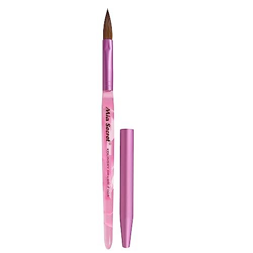 Mia Secret Oval Kolinsky Nail Brush Size #8 – Professional Acrylic Nail Art Brush Avelisse