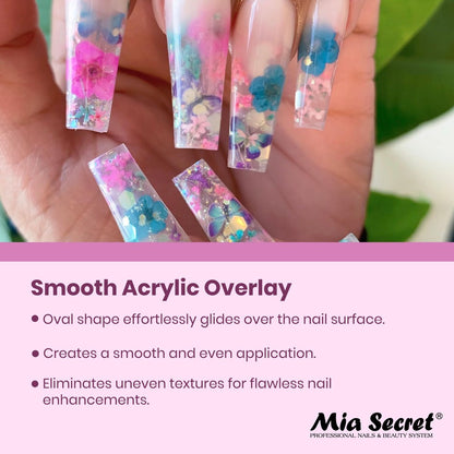Mia Secret Oval Kolinsky Nail Brush Size #8 – Professional Acrylic Nail Art Brush Avelisse