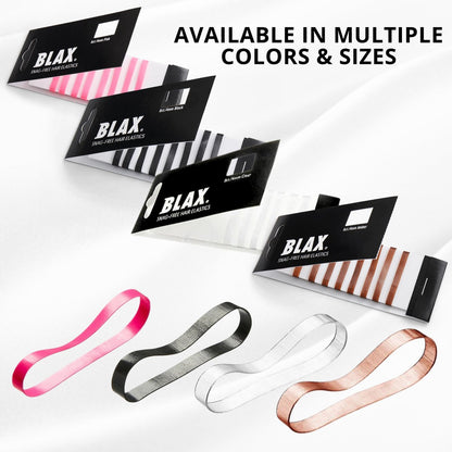 Blax Clear Hair Elastics – Snag-Free Transparent Hair Ties, No-Damage Hair Rubber Bands, 4mm 8 Count (Pack of 2)