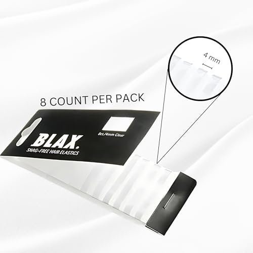 Blax Clear Hair Elastics – Snag-Free Transparent Hair Ties, No-Damage Hair Rubber Bands, 4mm 8 Count (Pack of 2) - görsel 6