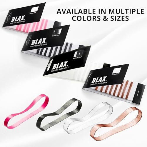 Blax Clear Hair Elastics – Snag-Free Transparent Hair Ties, No-Damage Rubber Bands, 4mm, 8 Count - görsel 10