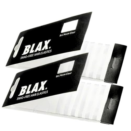 Blax Clear Hair Elastics – Snag-Free Transparent Hair Ties, No-Damage Hair Rubber Bands, 4mm 8 Count (Pack of 2) - görsel 2